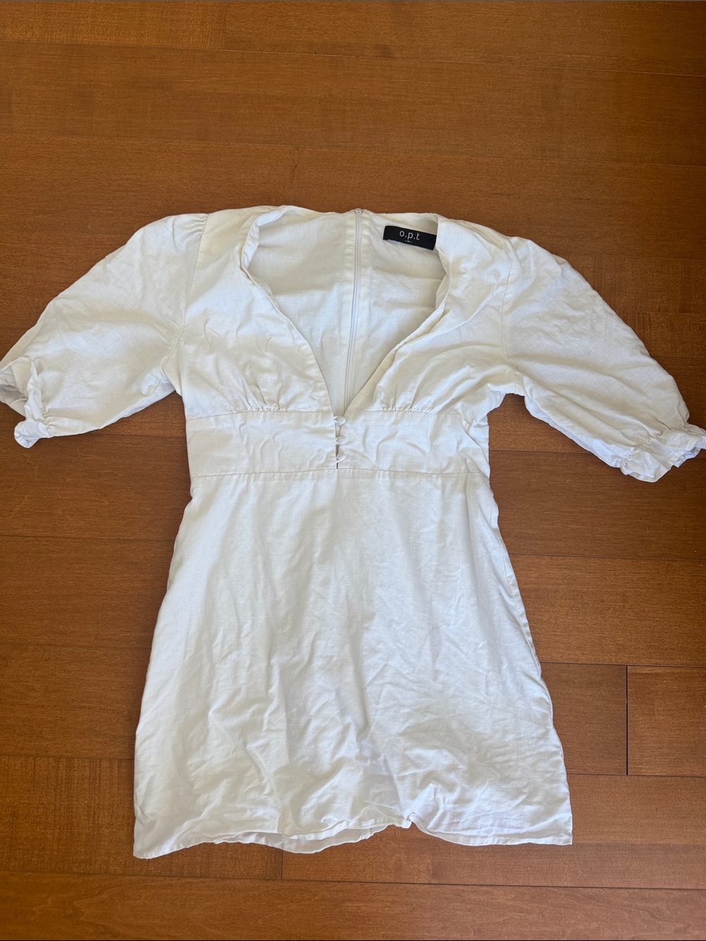 o.p.t. White linen dress